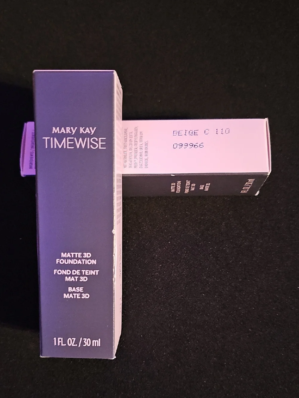 Mary Kay TimeWise Matte 3D Foundation - Purple & Pink Packaging (Beige C 110)
